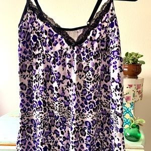 Super Soft Nightgown - Purple & Black - Size Small